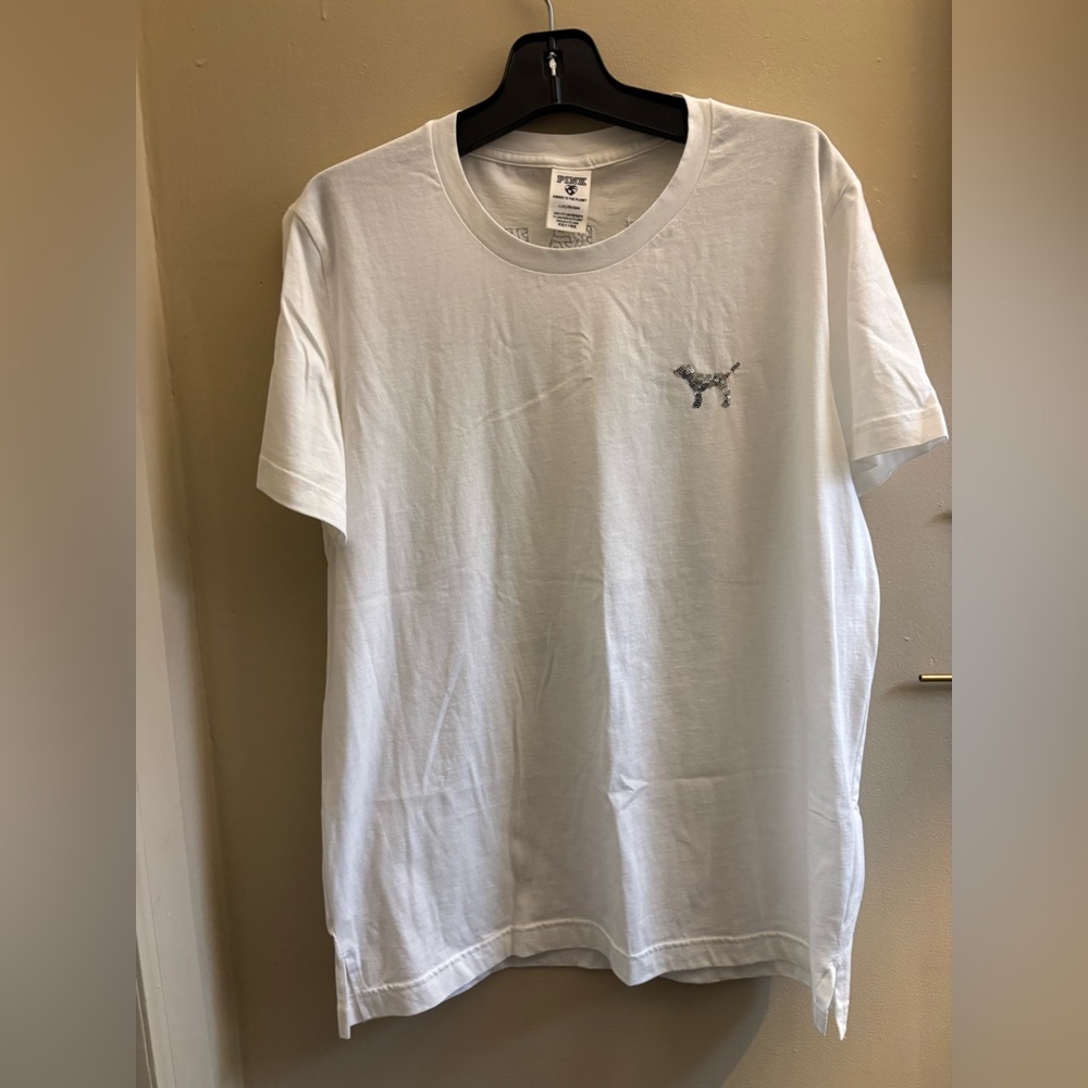 PINK Victoria's Secret White Short Sleeve Tee